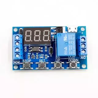 Dc 6-30V ไฟ LED ดิจิตอลรีเลย์ทริกเกอร์วงจรสวิทช์ตั้งเวลาควบคุมเวลา LED Light Digital Time Delay Relay Module Trigger Cycle Timer Delay Switch Circuit Board