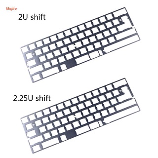 Mojito Gray Positioning -Board 60% Aluminum Mechanical Keyboard Plate Support GK64 DZ60 GH60 CNC Support Split Spacebar 2U/2.25U Spacebar