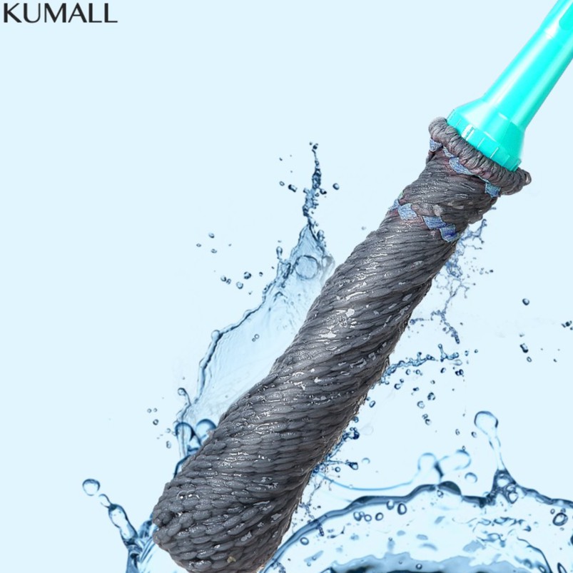 KUMALL A4 ไม้ถูพื้น ไมโครไฟเบอร์ ไม้ม็อบ ถูพื้น แบบบิดล็อค ไม่ต้องใช้มือซักม๊อบ Mop สีชมพูแบบสุ่ม