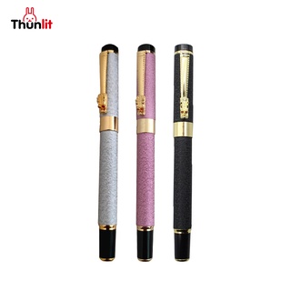 Thunlit ปากกาหมึกซึม 0.5mm 3 สี แบบด้าน หัวแร้ง ของขวัญที่ดีสำหรับนักเรียนและเพื่อนๆ คุณภาพดี