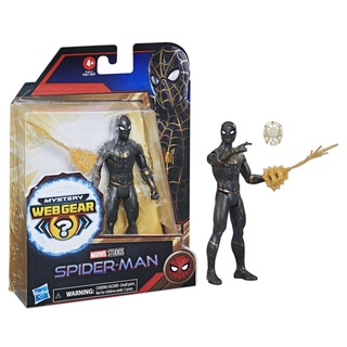 Hasbro Marvel Mystery Web Gear Black and Gold Suit Spider-Man 6-Inch Action Figure ขนาด 6 นิ้ว ลิขสิทธิ์แท้