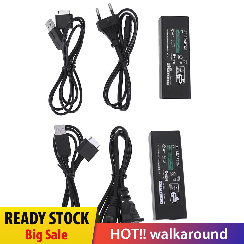 WAL AC อะแดปเตอร์ชาร์จสำหรับ Sony PSP Go psp1000 with Data Cable