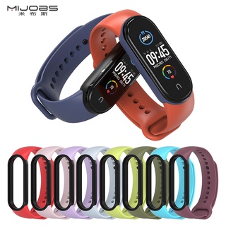 Mijobs สำหรับ Mi Band 5 สายคล้องคอซิลิโคนสายรัดข้อมือ Miband สายรัดข้อมือสมาร์ท Mi Band5 Xiao Mi Mi Band นาฬิกา สายคล้องคอ สายนาฬิกา Smart Watch Xiaomi