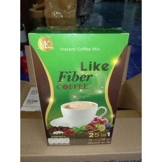 กาแฟ ไลค์  ไฟเบอร์ กล่อง10ซอง 15กรัม/ซอง กาแฟไฟเบอร์ Like Fiber coffe