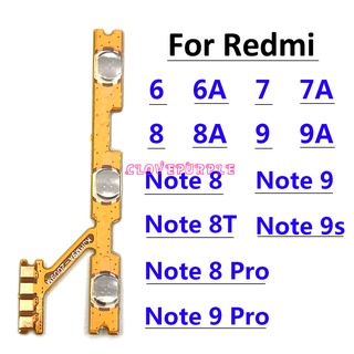 ปุ่มกดสวิตช์เปิด ปิด ปรับระดับเสียง สายเคเบิลอ่อน สําหรับ Xiaomi Redmi 6 6A 7 7A 8 8A 9 9A Note 6 7 8 8T 9 10 Pro 9S