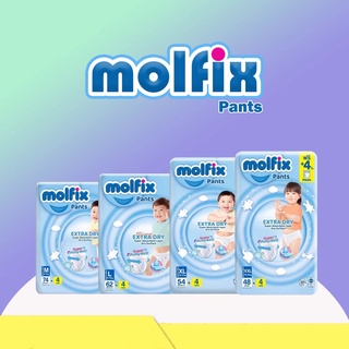 Molfix ExtraDry กางเกงผ้าอ้อมเด็ก แพมเพิสสำเร็จ ไซส์ M-XXL