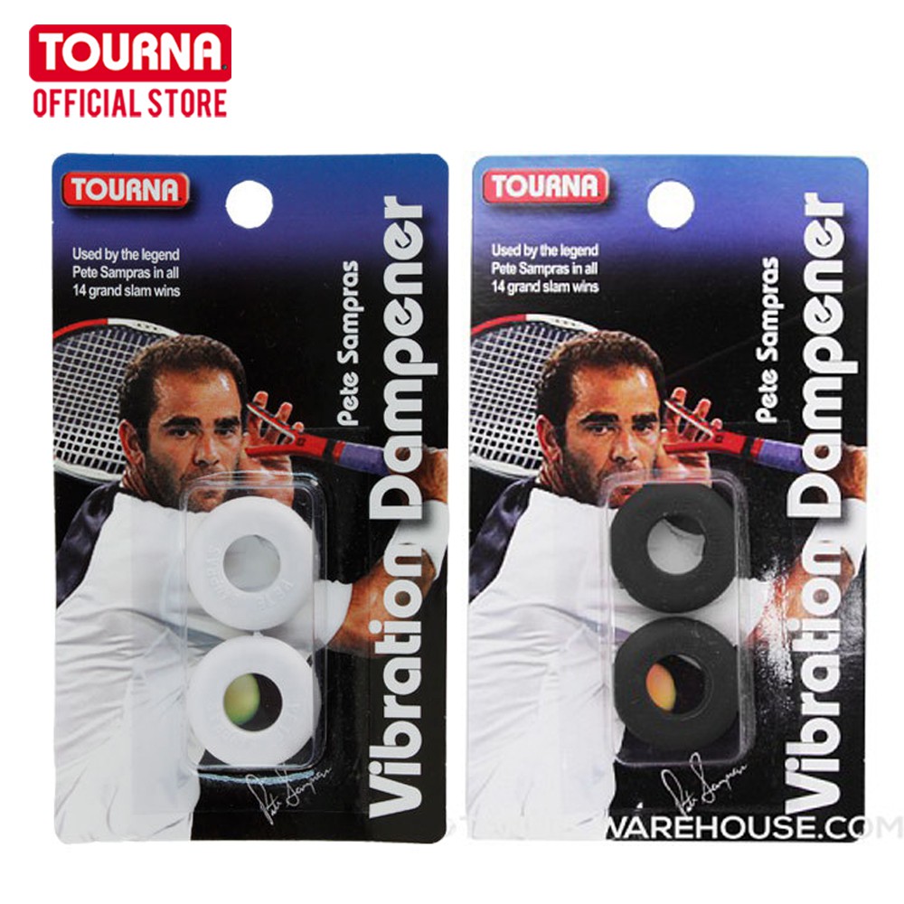 2 Packs of TOURNA SAMPRAS- Vibration Dampener-Black and White กันสะเทือน เทนนิส