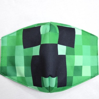 หน้ากากคอสเพลย์ Minecraft Creeper ป้องกันฝุ่นละอองหมอกควัน ระบายอากาศได้ดี สําหรับเด็กผู้ชาย และเด็กผู้หญิง