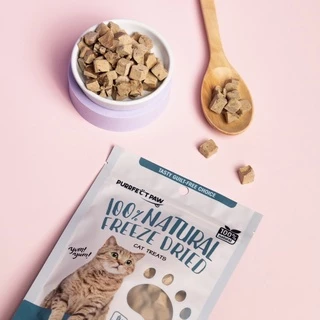 🐾 ขนมแมว ตับไก่ฟรีซดราย 100%(Purrfect Paw) ดีต่อสุขภาพ บำรุงขน ขนมแมวไม่เค็ม ขนมแมวฟรีซดราย Freeze dried แมว