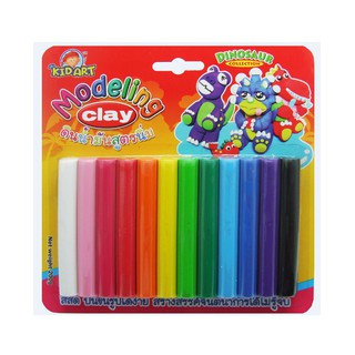 คิดอาร์ท ดินน้ำมัน 200กรัม 12สี คละสี   Kidart  Modeling Clay 200g. 12Colors   (T200-DI)