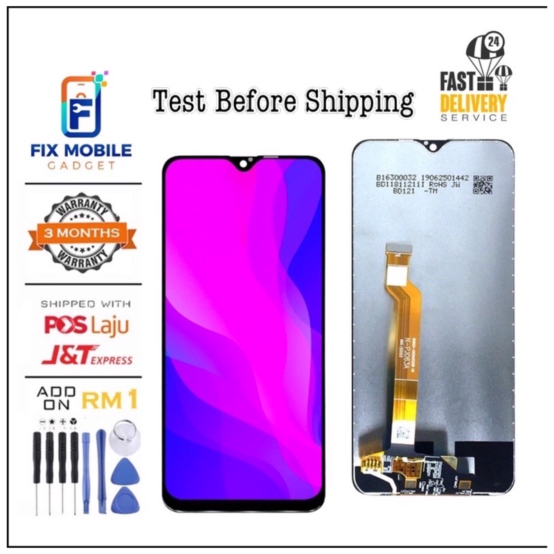 LCD สําหรับ OPPO F9 / F9 PRO / A7X / REALME 2 PRO CPH1823 PBBM00 Gred หน้าจอสัมผัส LCD