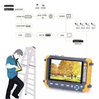 ใหม่อัพเกรด 5นิ้วTFT LCD HD 8MP TVI AHD CVI CVBSความปลอดภัยจอภาพIn Oneกล้องวงจรปิดTesterอินพุตHDMI VGA IV8W