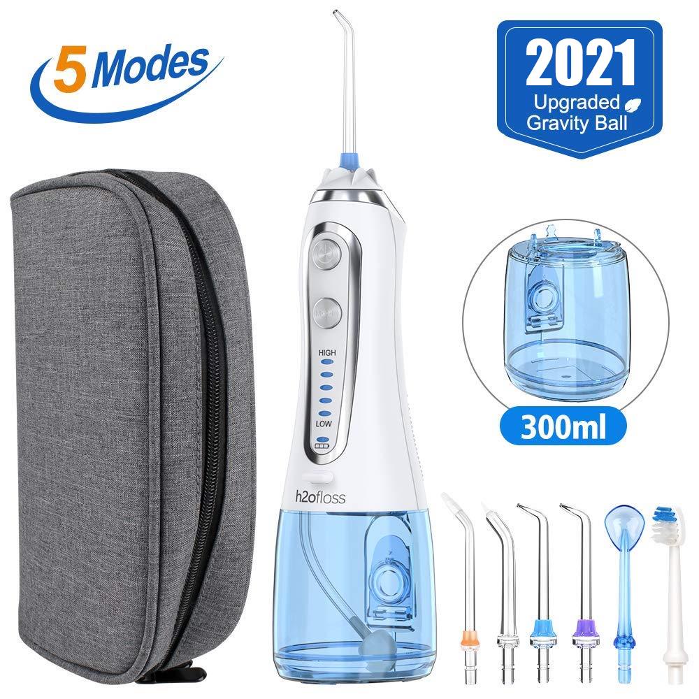 5 Modes Portable Oral Irrigator USB Rechargeable Dental Water Flosser ...