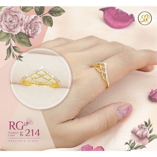 JNist แหวนเพชร ประดับเพชรสวิส CZ แหวนทอง Gold Diamond Women Ring รุ่น RG214