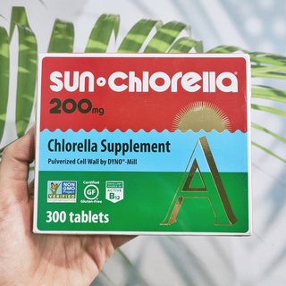 อาหารเสริมคลอเรลล่า A 200 mg 300 Tablets (Sun Chlorella®) เป็นผู้นำอุตสาหกรรม คลอเรลล่า ทั่วโลก GMP USA