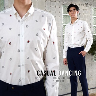 Shirtoria เสื้อเชิ้ตผู้ชายแขนยาว ลาย casual dancing