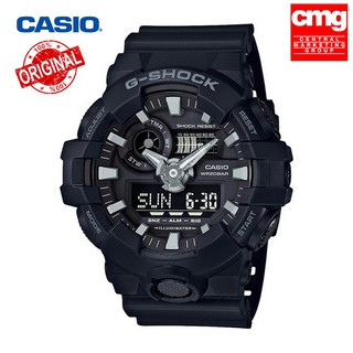 Casio G-Shock Mens Black Resin Strap Watch GA-700-1B（ของแท้100% )