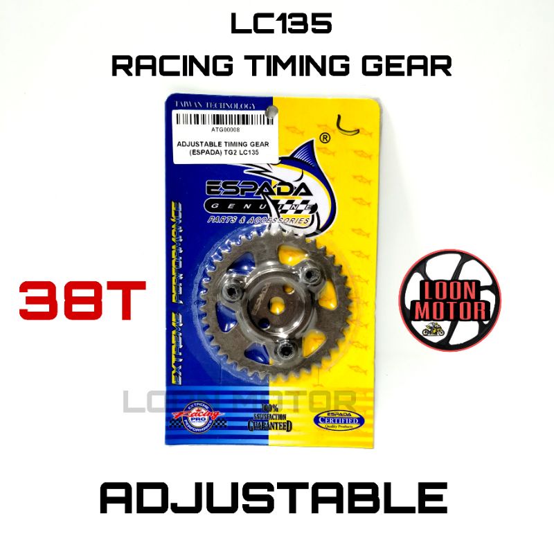 ESPADA RACING TIMING GEAR ADJUSTABLE (38T) LC135