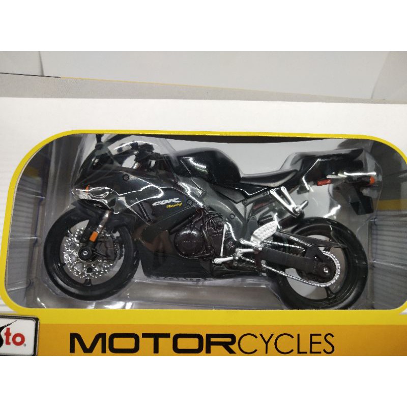 Model รถ Honda CBR1000 RR สีดำขนาด 1:12