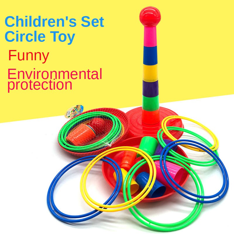 Kids Outdoor Toys Garden Games Fun Throwing Rings Set Parent-child ...
