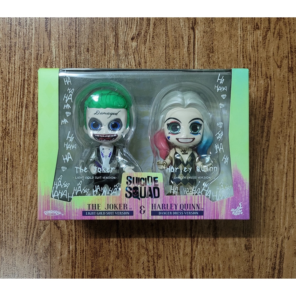 Hot toys Cosbaby Suicide Squad The Joker Light Gold Suit Ver. &amp; Harley Quinn Dancer Dress Ver.