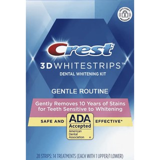 「🇹🇭TH INSTOCK」「สร้างขึ้นสำหรับฟันที่บอบบาง」CREST(เครสต์) 3D WHITE WHITESTRIPS GENTLE ROUTINE - แพตช์ฟอกสีฟันที่ละเอียดอ่อน