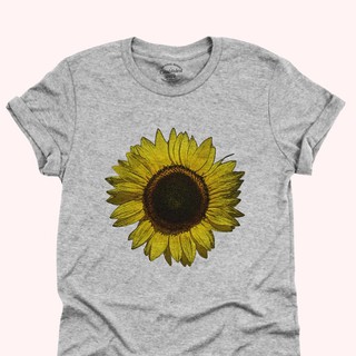 ขายดี!เสื้อยืดลายดอกทานตะวัน Sunflower ไซส์ S - 2XL มีหลายสีให้เลือก เสื้อยืดคอกลม แขนสั้นS-5XL