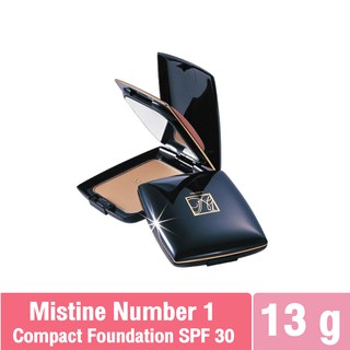 แป้งมิสทีน นัมเบอร์ วัน Mistine Number 1 compact foundation คอมแพ็ค ฟาวน์เดชั่น SPF30 แป้งผสมครีมรองพื้น 13 กรัม