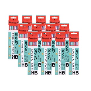 Quantum ดินสอดำ HB QP940 12 แท่ง ครบครันทั้งการเขียน และลบในด้ามเดียว