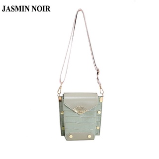 Jasmin Noir กระเป๋าสะพายข้าง ประดับหมุด ลายหนังจระเข้ สําหรับผู้หญิง