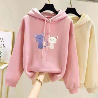 เสื้อกันหนาวแขนยาวมีฮู้ดน่ารักๆ