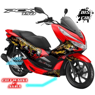 สติกเกอร์ PCX 150 ลายเสือสีเหลือง สําหรับติดตกแต่งรถจักรยานยนต์