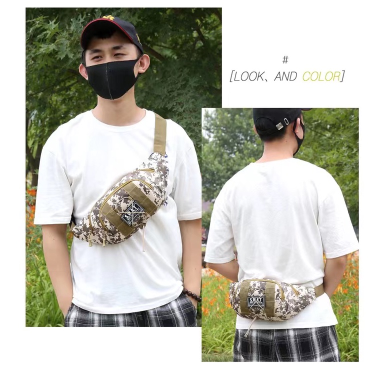 กระเป๋าคาดอก กระเป๋าคาดเอวผู้ชาย YX-1# YXIN Fashion ผ้าไนลอน