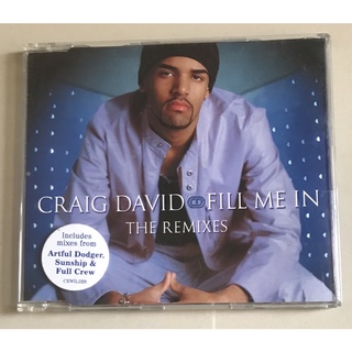 ซีดีซิงเกิ้ล มือ 2 สภาพดี...199 บาท “Craig David” ซิงเกิ้ล "Fill Me In" (The Remixes) แผ่นหายาก Made in England