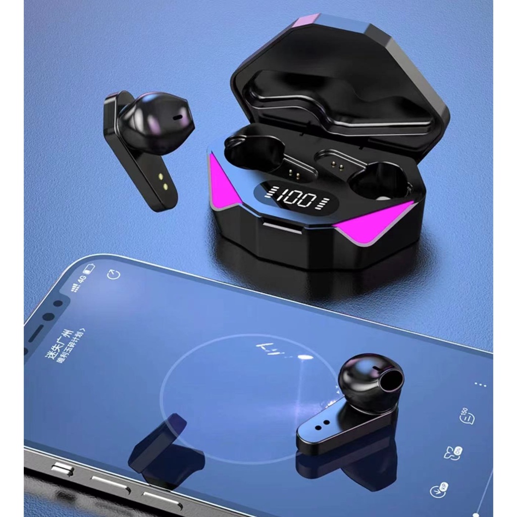 บลูทูธ 5.1 TWS X15 หูฟังสเตอริโอแบบ Latency ต่ำหูฟังเกมฟังสลับโหมดเกม Audio-Visual Mode