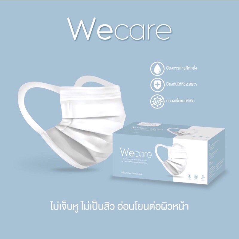 Wecare(วีแคร์)หน้ากากหูคล้องแบบผ้า😷