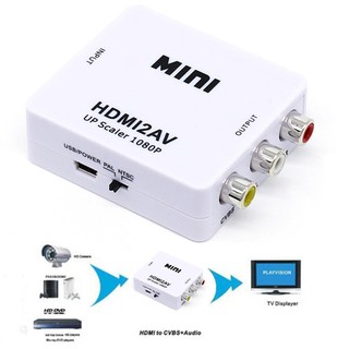 HDMI to AV Converter (1080P) แปลงสัญญาณภาพและเสียงจาก HDMI เป็น AV (สีขาว)