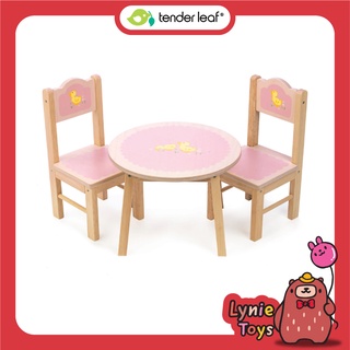 Tender Leaf Toys ของเล่นไม้ ของเล่นบทบาทสมมติ ชุดโต๊ะ เก้าอี้ สวีตตี้พาย Sweetiepie Table and  Chair