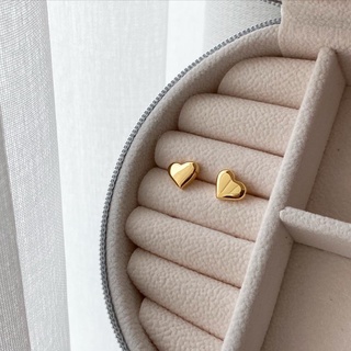 imean.store - mini heart pin earring | ต่างหูงานไทเทเนี่ยมสีทองสุดจิ๋ว