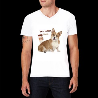 เสื้อลายหมา DF6 เสื้อยืด เสื้อยืดลายหมา สุนัขคอร์กี้ เสื้อยืดพิมพ์ลาย corgi dog T Shirt