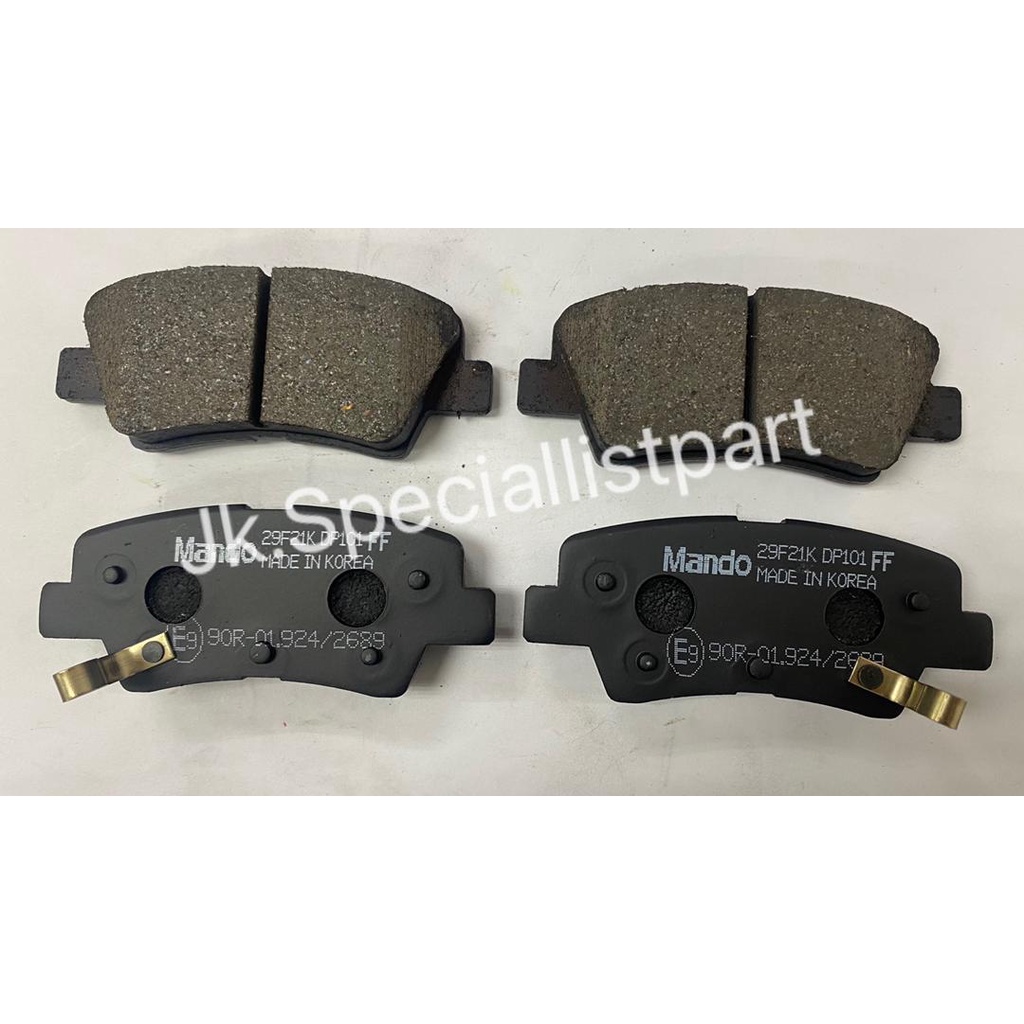 แผ่นรองเบรกเบรก (KOREA BRAND : MANDO) [RMPK37 / RMPH39] HYUNDAI ELANTRA , VELOSTER , I40 / KIA K3 , 
