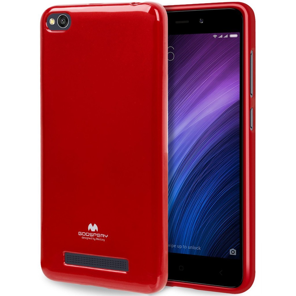 เคส Xiaomi Redmi 5A Case รุ่น Mercury Goospery Pearl Jelly สีแดง (เคส TPU นิ่ม)