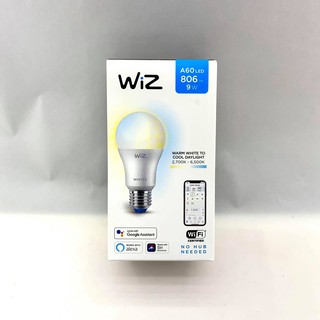 WiZ by Philips หลอดไฟอัจฉริยะ ใช้ระบบคำสั่งผ่านทางสมาร์ทโฟน warm white to cool daylight 9W A60 LED ทัศศิพร Tassiporn