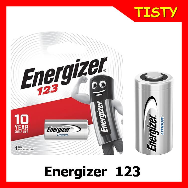 แท้ 100% Energizer Lithium 123 battery 3 V รุ่น CR123 (CR17345 EL123AP CR123 DL123A K123A) แท้ประกัน
