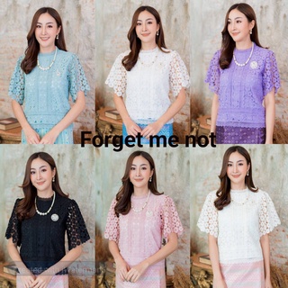 Forget Me Not 🌸เสื้อลูกไม้อิตาลี่ แขนสั้น ลายสวยมาก นำเข้าค่ะ ทอแน่นมากค่ะ เนื้อลูกไม้ดีมากค่ะ