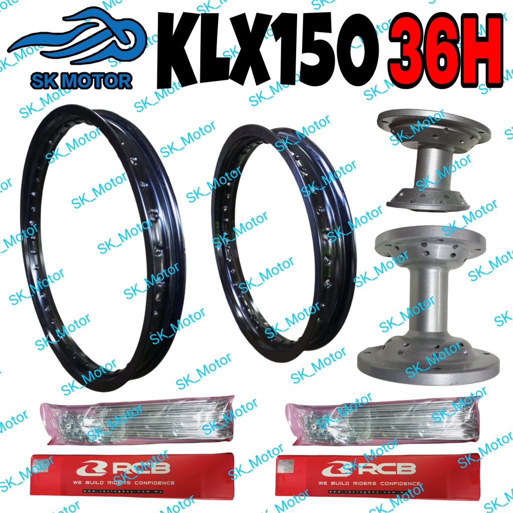 Kawasaki KLX 150 ดุมล้อแม็ก Lidi 36H 185×16 160×19 นิ้ว 36 หลุม สีดํา สําหรับรถบังคับ