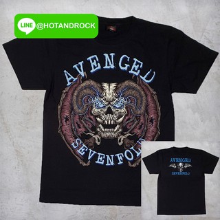 เสื้อยืดเนื้อ Cotton 💯 สัมผัสนุ่ม เบาสบาย  Avenged sevenfold ลายหัวกระโหลก สีดำ