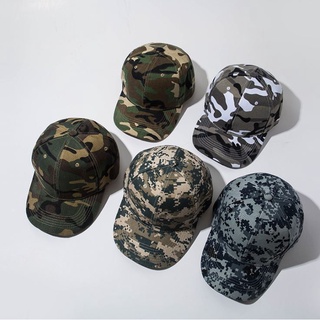 แฟชั่น หมวก ผ้าทั้งใบ ลายทหาร แบบผ้าหนา Army cap