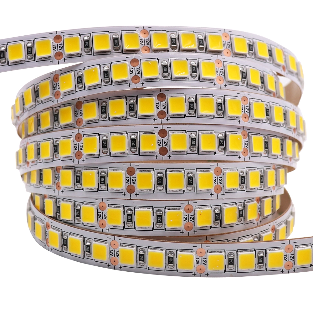 แถบไฟ SMD 5054 120 LED ต่อเมตร ยืดหยุ่น สว่าง สีขาว ฟ้า ชมพู แดง ขนาด 5 เมตร