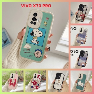 เคส Vivo X70 Pro X70 X60 X50 Pro X50 เคสโทรศัพท์ซิลิโคนกันกระแทก สนูปปี้. ลายน่ารัก KLQ